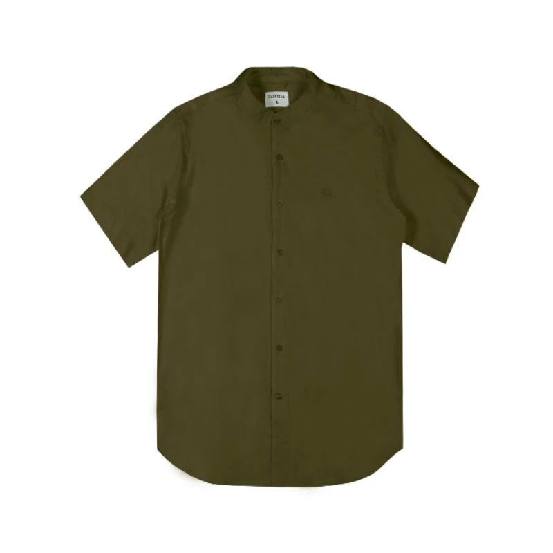 Kemeja Katun Tangan Pendek Olive