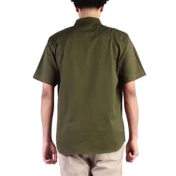Kemeja Katun Tangan Pendek Olive-gallery